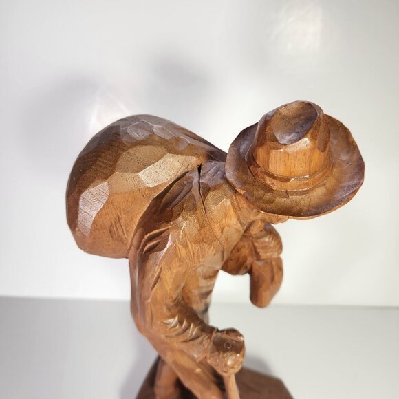 Folk Art Quebec Wood Carving P.E Caron Monumental Basswood Vintage 1960s-70s - Picture 9 of 13